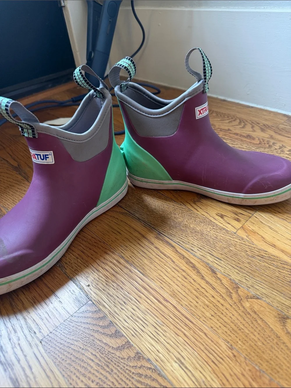 XTRATUF Women's Pink & Mint Low-Cut Rain Boot